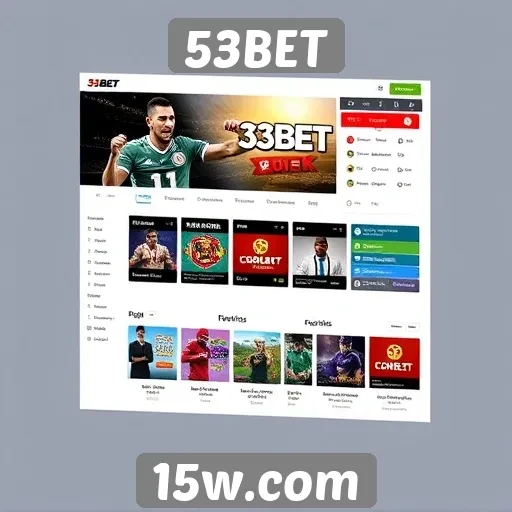 Experiência do usuário no design do site 53BET